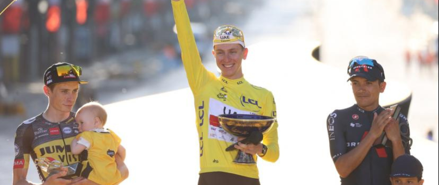 How is the winner of the Tour de France calculated?